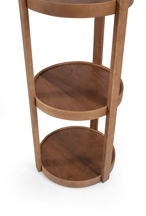 Hanah Home Estantería Polo Yuvarlak - Walnut